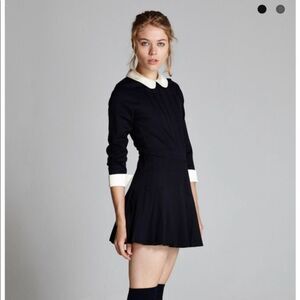 L’Ecole Des Femmes Belle Du Jour Wednesday Addams Pleated Schoolgirl Dress S